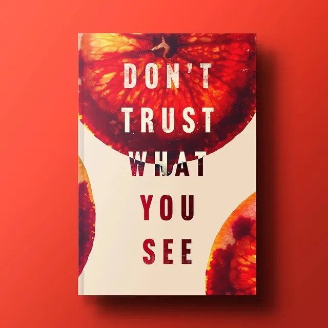 Don't Trust What You See Poster, brutalist, neo-brutalist, vibrant