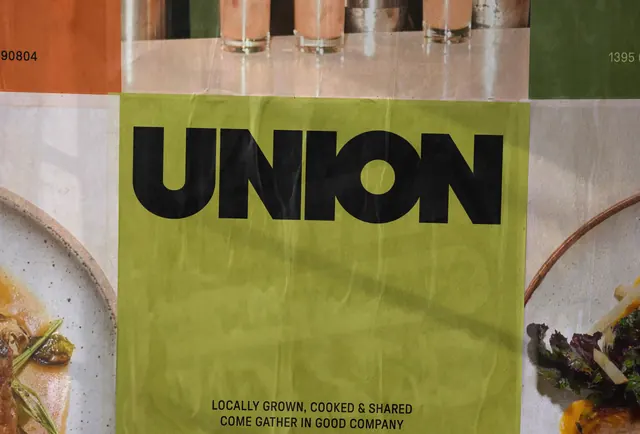 Union Wordmark and Layout Design, minimal, boxed, high-contrast