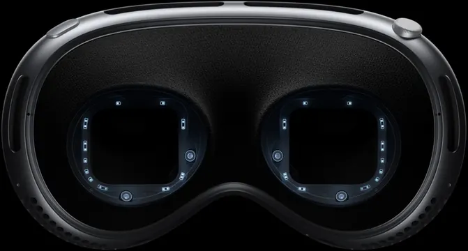 VR Headset Mockup, minimal, technical, dark