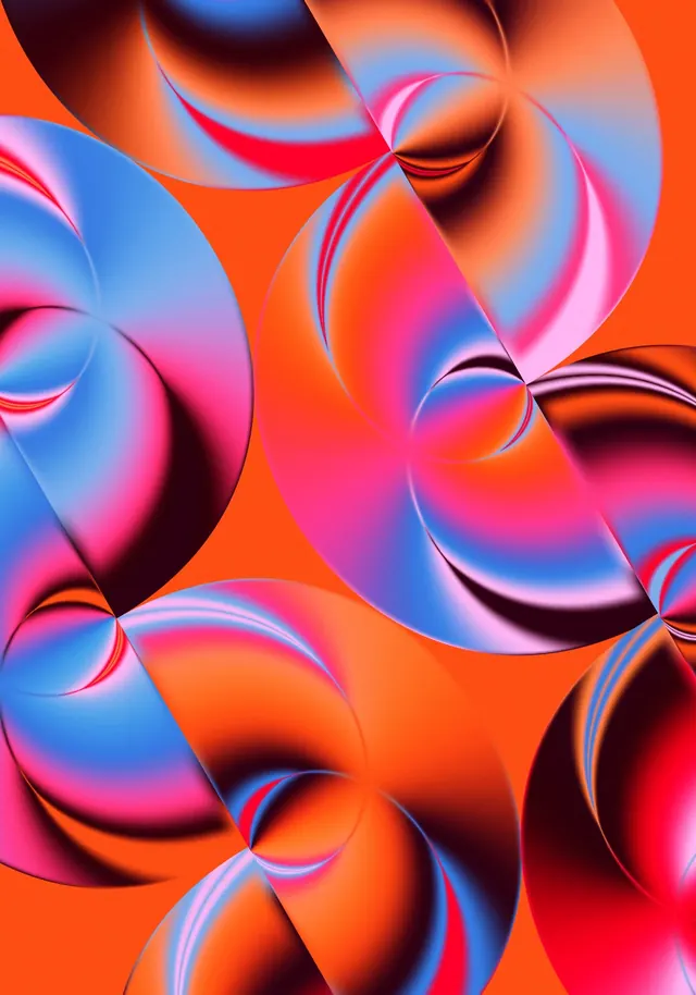 Abstract Fluid Gradient Composition, gradient-heavy, maximalist, vibrant