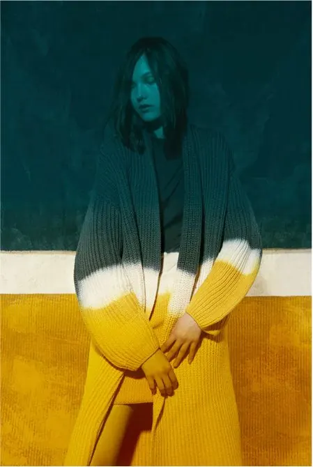 Abstract Portrait with Color Blocking, photographic, abstract, high-contrast