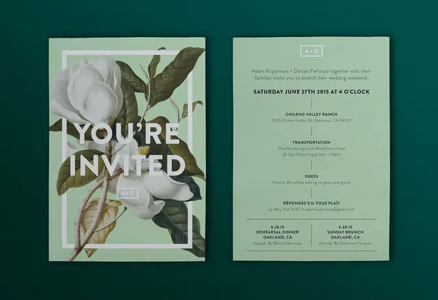 Wedding Invitation Design Reference, minimal, editorial, light