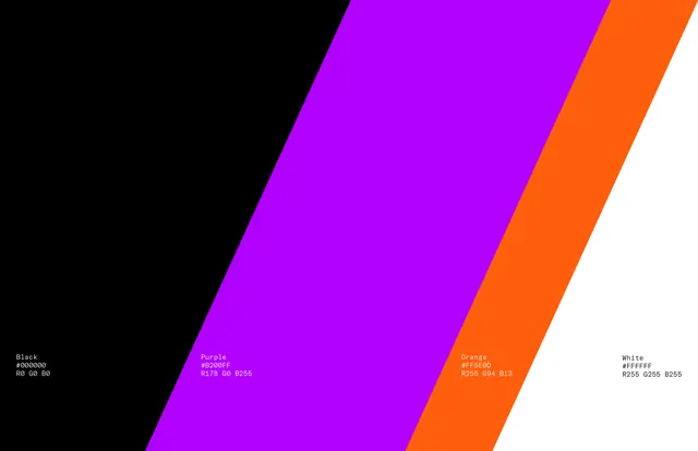 Diagonal Color Block Identity System, minimal, swiss, high-contrast