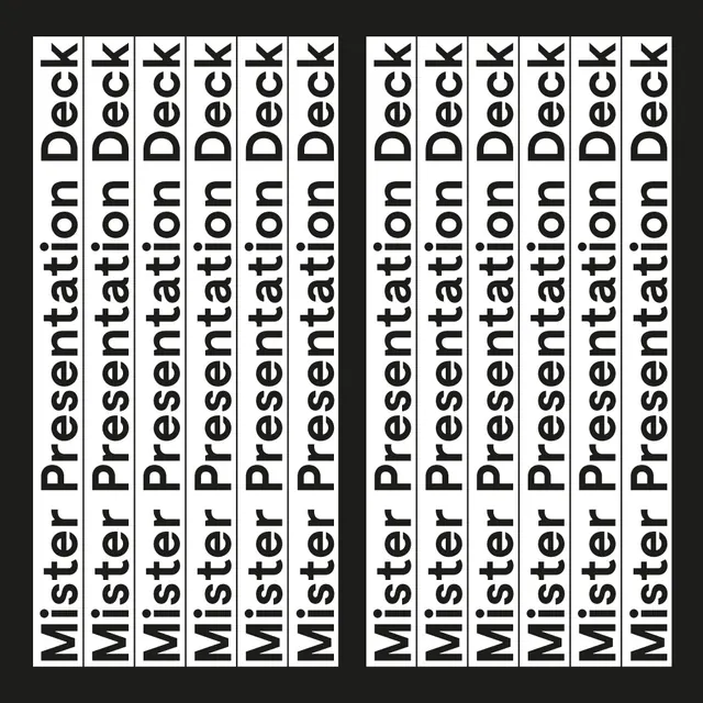 Mister Presentation Deck Typography Layout, minimal, swiss, monochrome