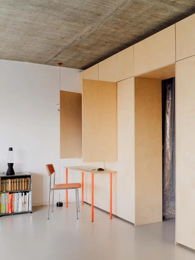 Minimalist Interior Design with Wood Paneling, minimal, photographic, light