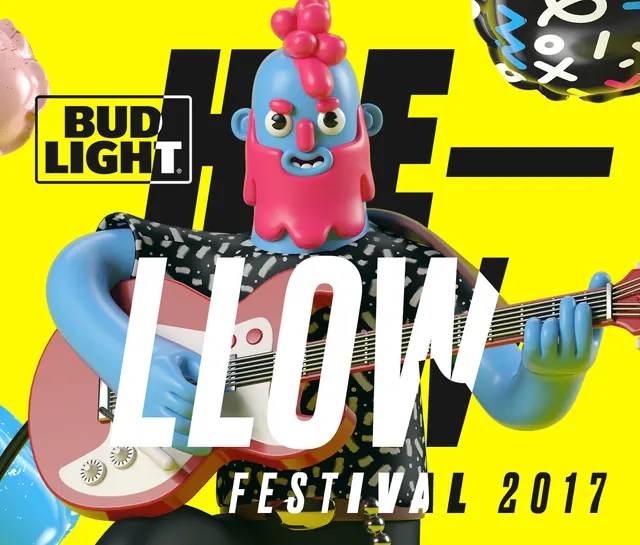 Bud Light Hello Fellow Kids Festival 2017 Poster, maximalist, playful, vibrant