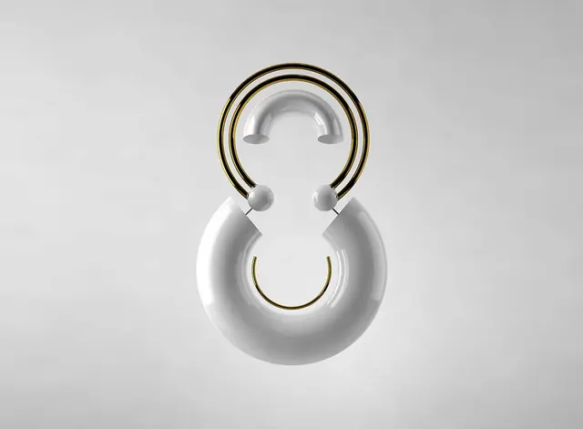 Abstract Circular Logo Design, minimal, geometric, light