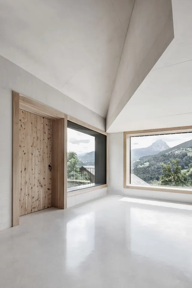 Minimalist Interior with Mountain View, minimal, luxury, light