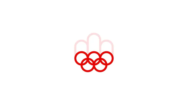 Olympic Rings Logo, minimal, geometric, vibrant