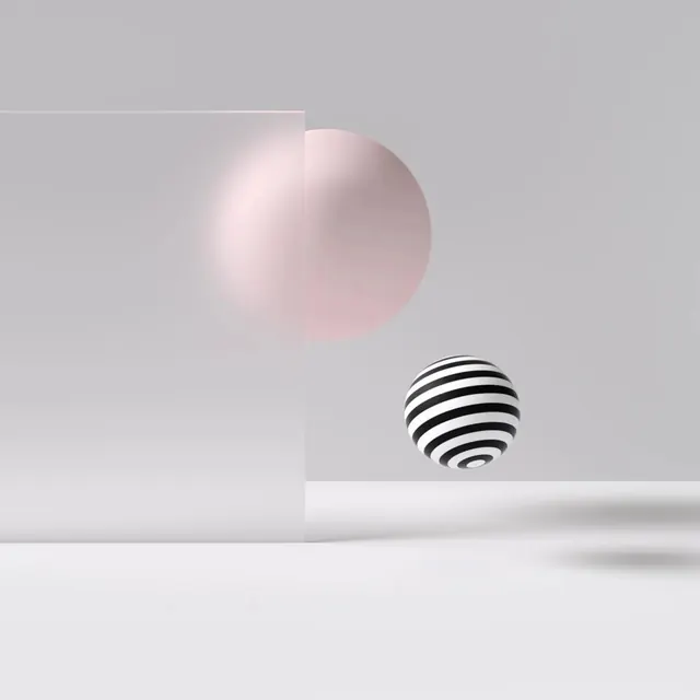 Geometric Abstract Composition, minimal, geometric, pastel