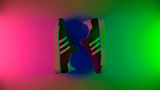 Abstract Gradient Shoe Graphic, gradient-heavy, geometric, vibrant