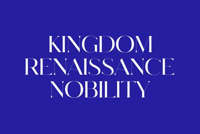 Kingdom Renaissance Nobility Wordmark, minimal, luxury, cool