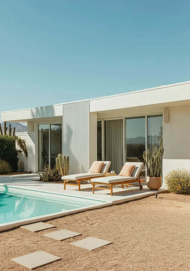 Modern Minimalist Poolside Architecture, minimal, luxury, light