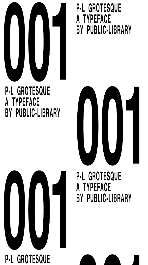 P.L. Grotesque Type Specimen, minimal, swiss, high-contrast