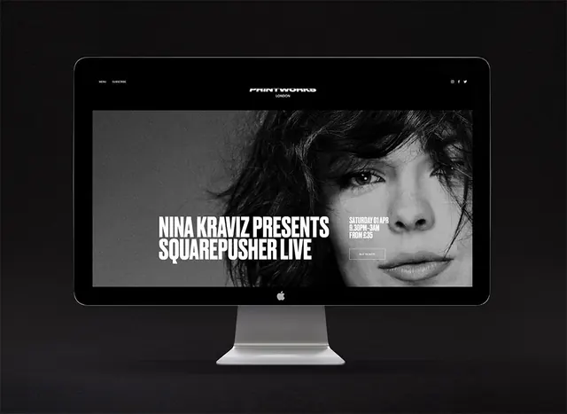 Nina Garcia Presents Squeezed Life Tour Mockup, minimal, monochrome, monochrome