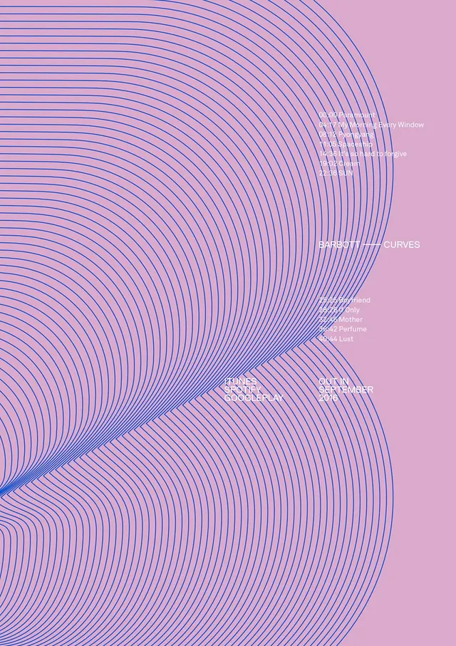 Abstract Concentric Line Graphic, minimal, geometric, pastel