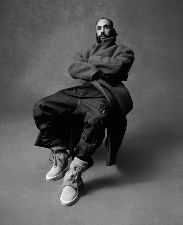 Man in Winter Gear Portrait, monochrome, photographic, monochrome