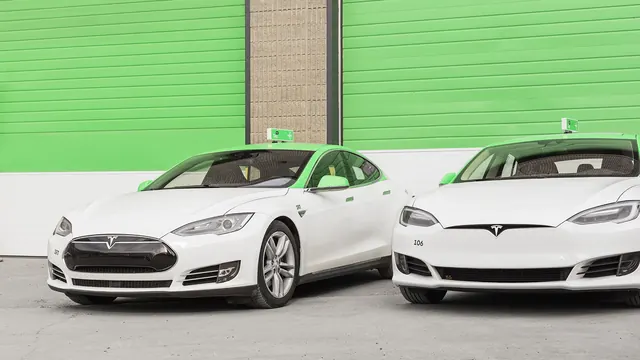 Electric Vehicle Comparison Mockup, photographic, corporate-clean, vibrant
