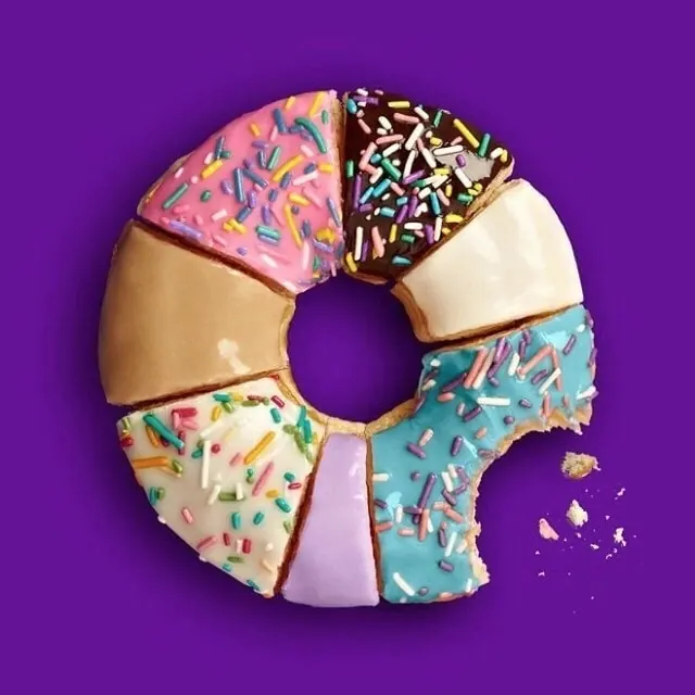 Colorful Donut Illustration, playful, illustrated, vibrant