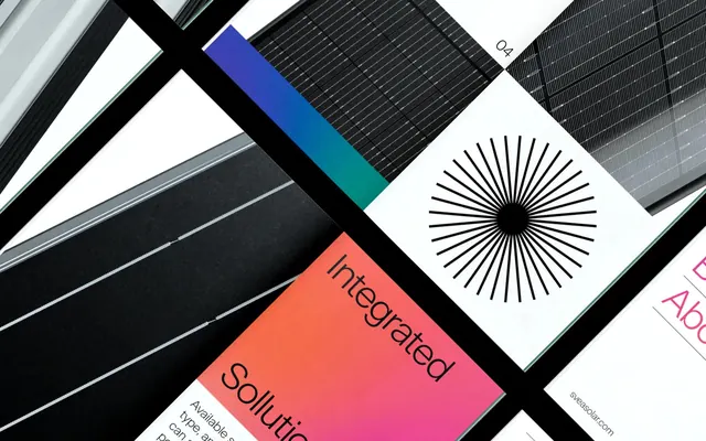 Integrated Solutions Identity System, minimal, swiss, high-contrast