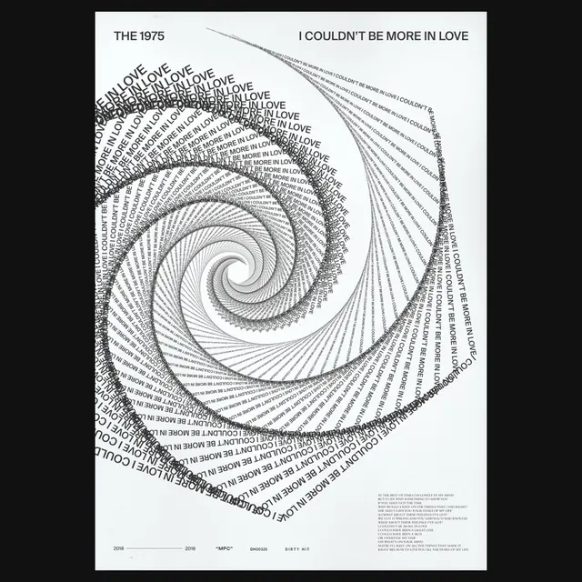 The 1975 - I Couldn't Be More In Love Poster, swiss, monochrome, monochrome