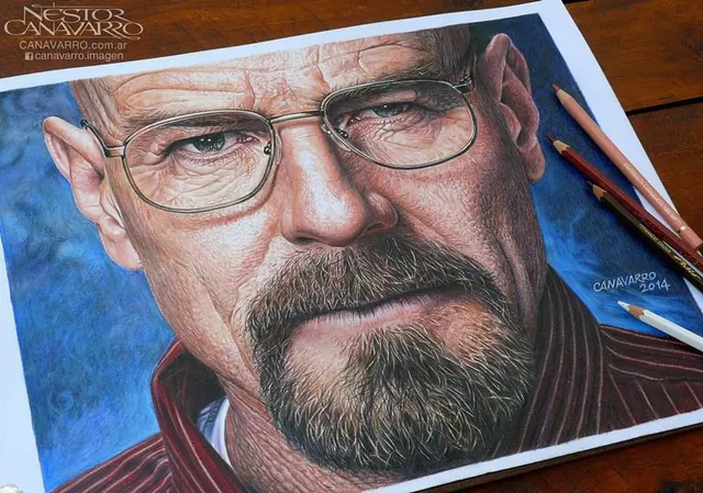 Illustrated Portrait of a Man with Glasses, illustrated, organic, vibrant