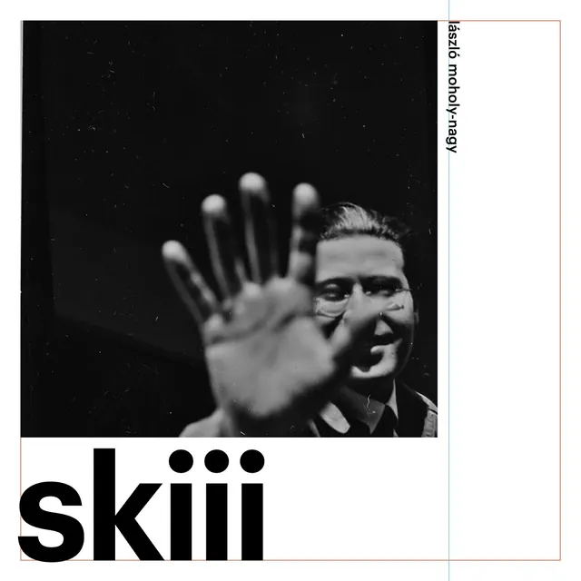 Skiiii Album Cover Design, brutalist, monochrome, monochrome