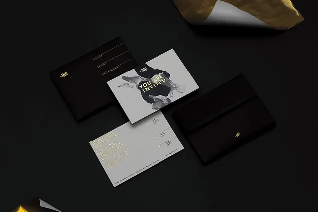 Minimalist Corporate Identity Mockup, minimal, corporate-clean, dark