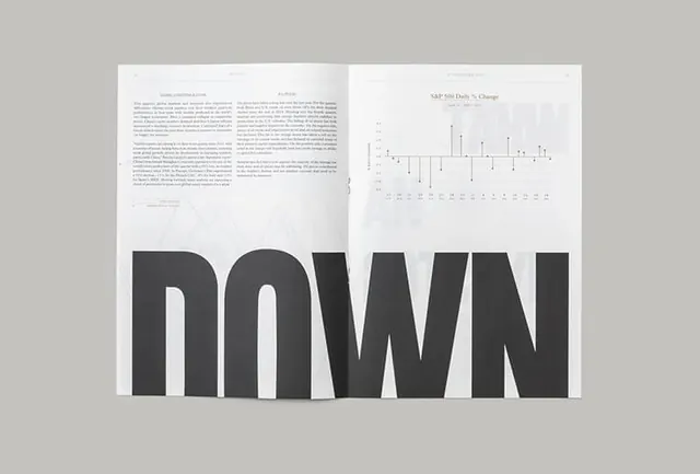 NOWN Editorial Spread, minimal, swiss, monochrome
