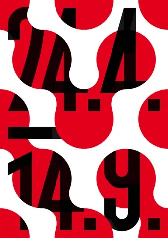 Abstract Geometric Typography Collage, brutalist, neo-brutalist, high-contrast