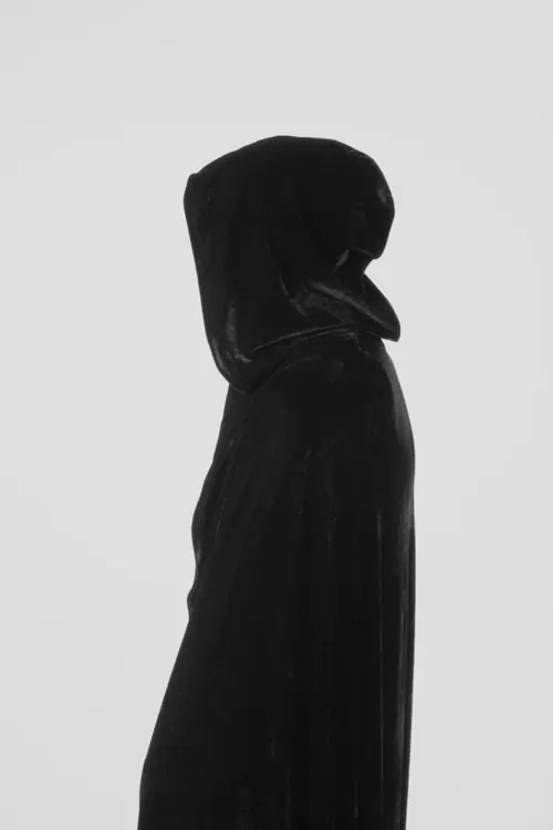 Monochrome Hooded Figure, minimal, monochrome, monochrome