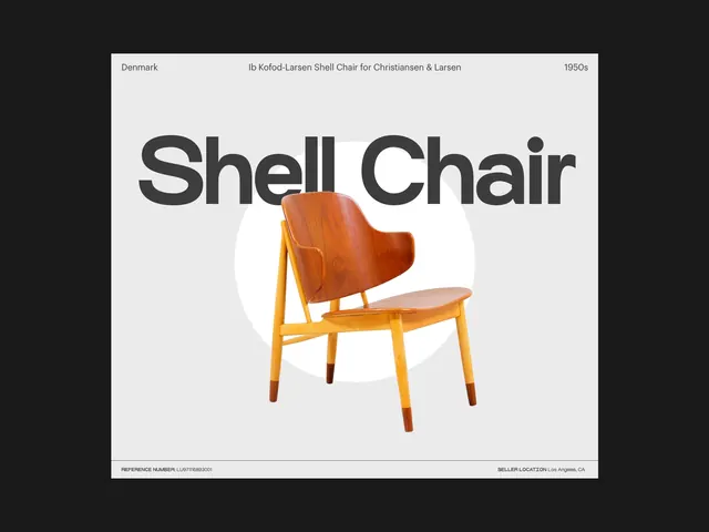 Shell Chair Poster, minimal, swiss, light
