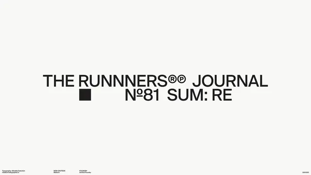 The Runners Journal Editorial Layout, minimal, swiss, high-contrast