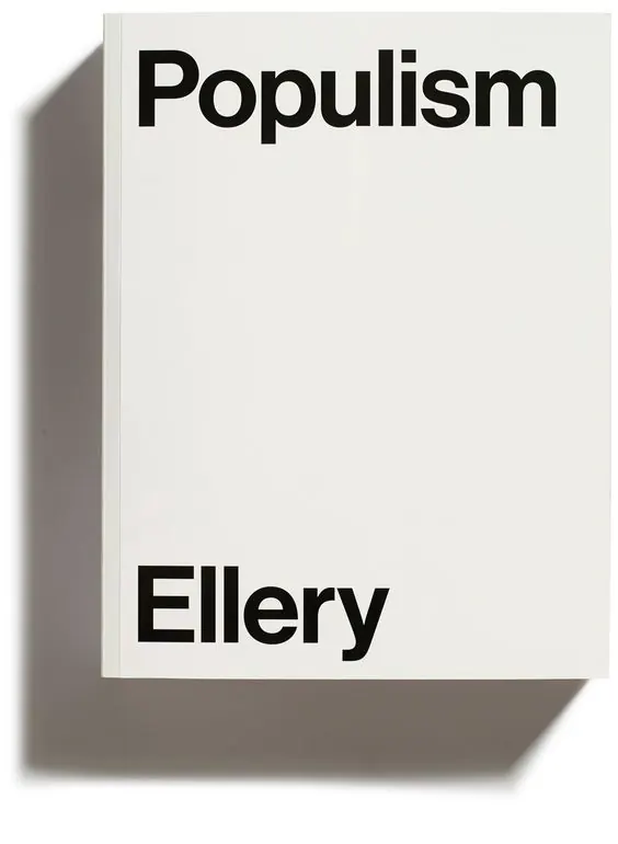 Populism Book Cover Design, minimal, swiss, monochrome