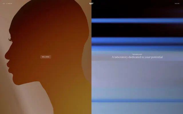 Abstract Human Profile and UI Interface, minimal, dark-mode, dark