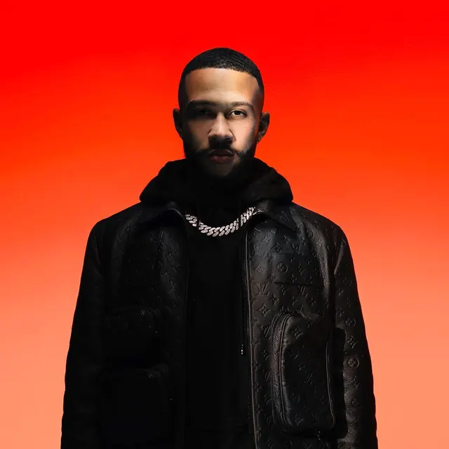 Portrait with Vibrant Red Background, photographic, vibrant