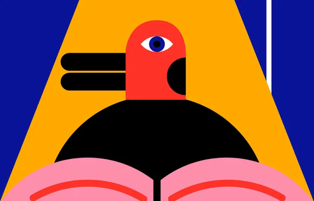 Abstract Geometric Character Illustration, minimal, flat, vibrant