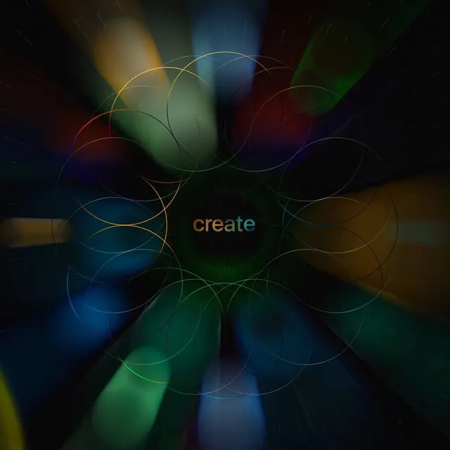 Create sacred geometry radial, abstract, geometric, dark