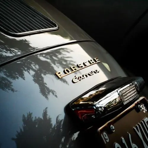 Ferrari Logo on Car Body, luxury, photographic, dark