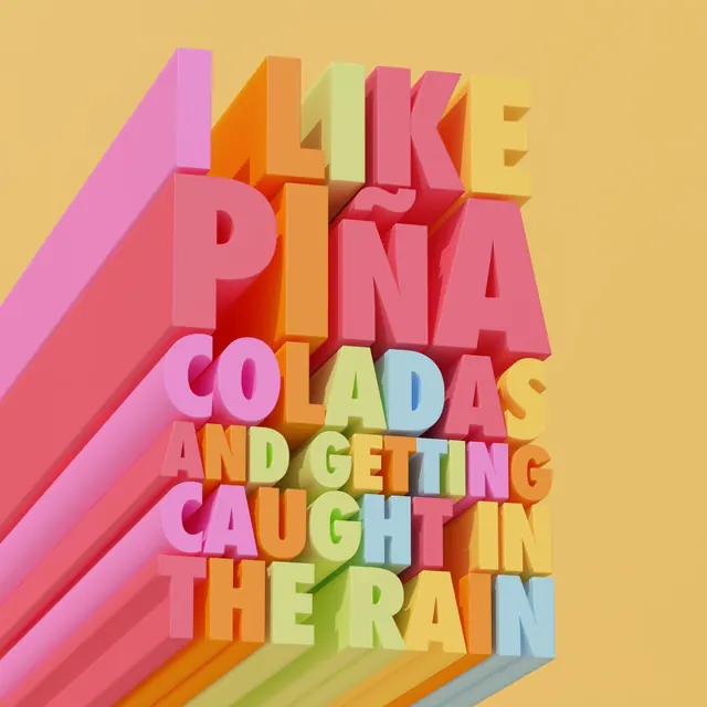 3D Isometric Typography Design, 3d-render, playful, vibrant
