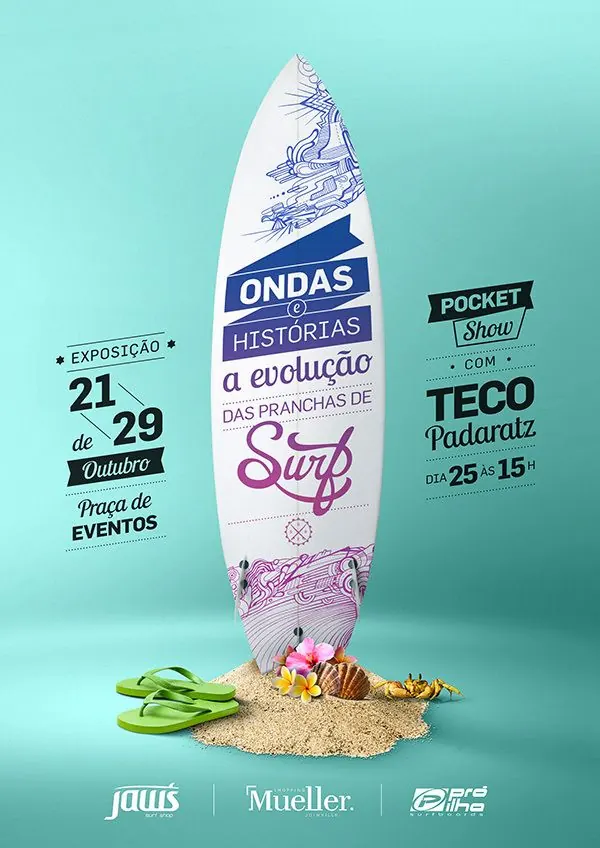 Ondas de Amor Event Poster, illustrated, playful, vibrant
