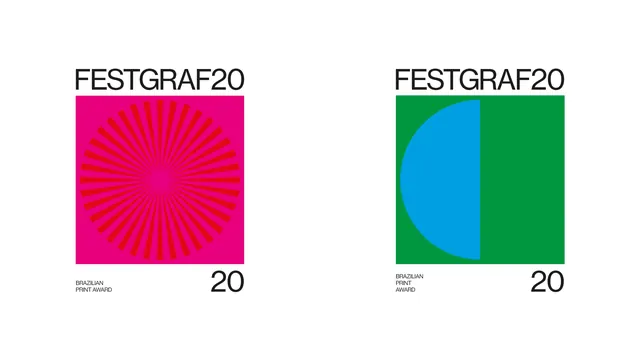 FESTGRAF20 Identity System, minimal, geometric, vibrant