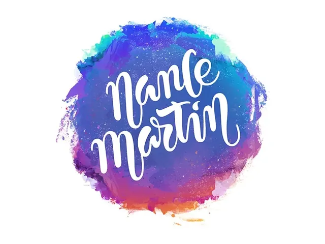 Nante Martin Watercolor Wordmark, organic, playful, vibrant