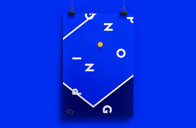 Geometric Typographic Composition, minimal, swiss, high-contrast