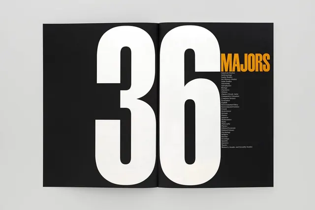 36 MAJORS Typography Design, minimal, swiss, dark