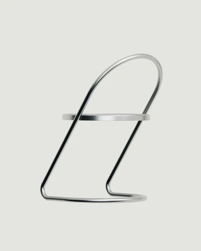 Chrome loop chair 3D render, 3d-render, minimal, light