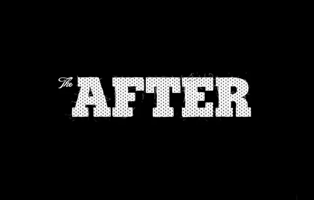 The AFTER Wordmark, minimal, monochrome, high-contrast