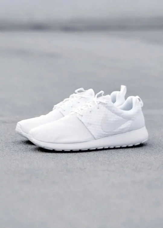 White Athletic Sneaker Mockup, minimal, photographic, monochrome