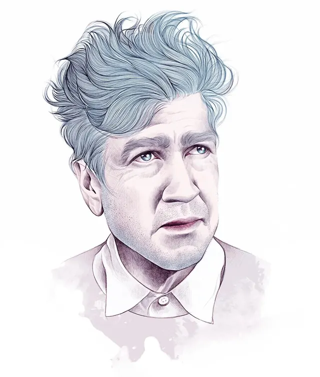 Portrait Illustration of a Man, illustrated, line-art, light