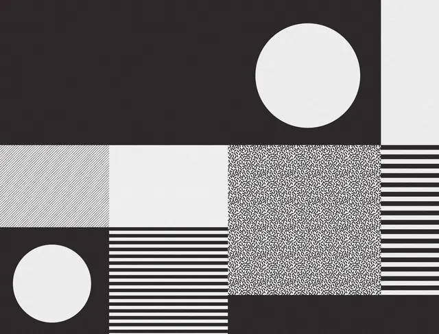 Bauhaus geometric pattern composition, geometric, swiss, monochrome